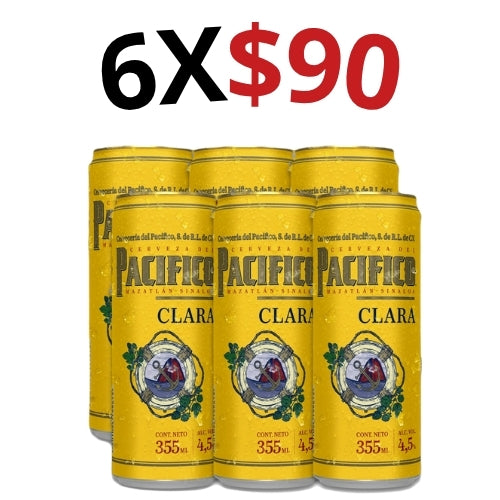 6 Pacifico Lata 355ml