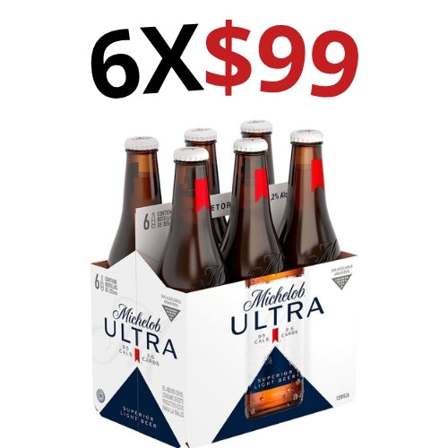 6 Michelob Ultra Botella 355ml