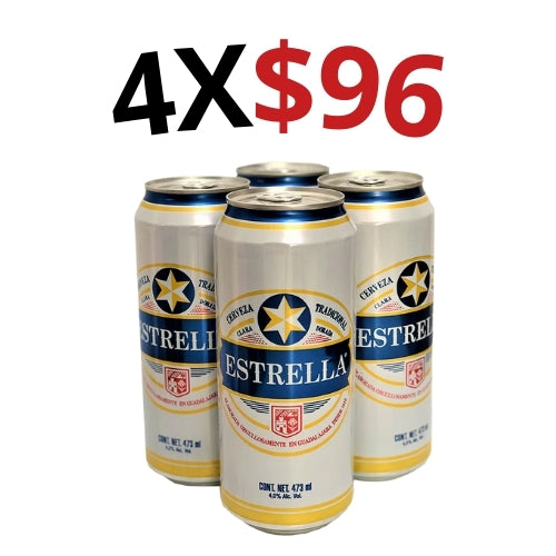 4 Cerveza Estrella Latón 473ml