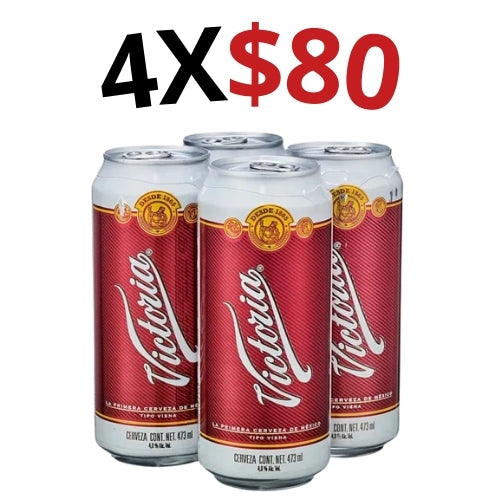 4 Cerveza Victoria latón 473ml